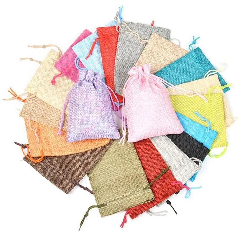 Linen Bag Bulk - 50 unidades/lote Sacolas de Presente de