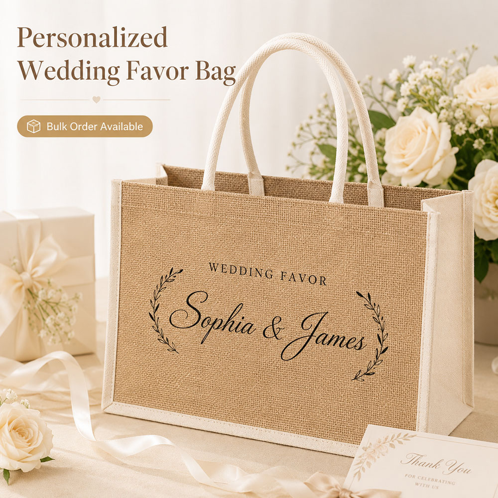 Linen Bag Bulk - Sacola de Presente de Casamento Personalizada